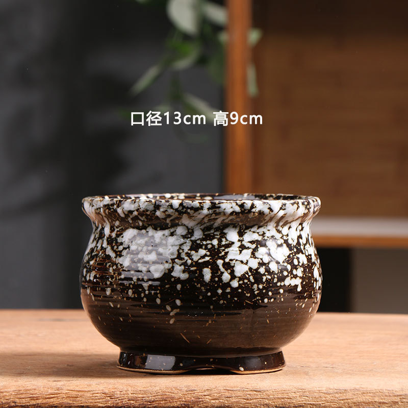 Group raw fleshy flowerpot ceramic household stoneware pottery pot large diameter pottery pot green flower plate special clearance wholesale
