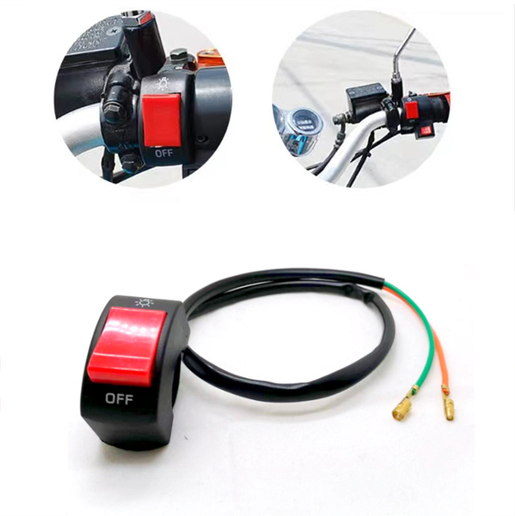 Interruptor de modificación de faros LED de la motocicleta vehículo eléctrico vehículo todoterreno proyector automóvil motocicleta impermeable manillar interruptor de apagado