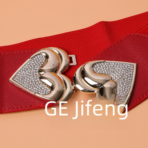 Wholesale Ladies Elastic Wide Waist Belted Casual Elastic Fashion Decorative Button Belt for Down Jackets and Dresses