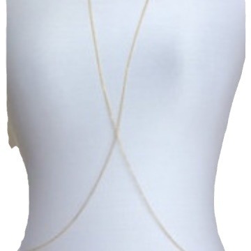 Estilo europeo chapado en oro plateado cuerpo cadena círculo colgante collar bikini playa cuerpo cadena joyería a juego
