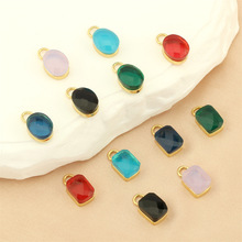 �羳�¿�ͭ18K���ⷽ����Բ�ʯ��׹��ɫ����diy���������������