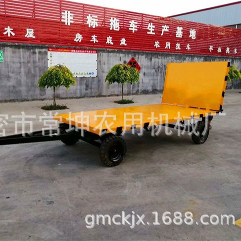 厂家供应   3吨平板拖车   台面可加长  车架可折叠收缩