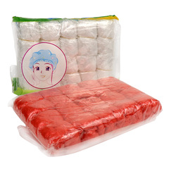 Disposable shower cap for salons, hair salon oil treatment cap, transparent waterproof beauty cap, household cleaning headgear, dragon fruit-patterned cover