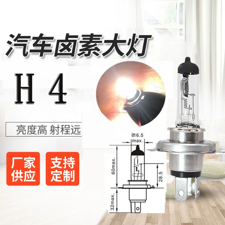 Halogen quartz bulb, 12v, 55W, 100W, P43