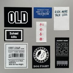 New English Letter Series Fashion Accessory Decorative Fabric Labels, Screen Printing Fabric Labels, Patch Sticker DIY Labels