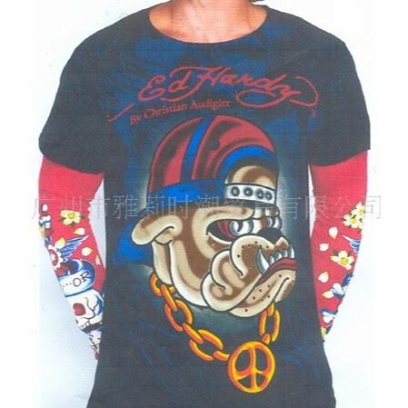 Cross-Border Supply of Ed Hardy Long-Sleeved T-Shirts/Ed Hardy Men's Long T-Shirts/Ed Men's Long-Sleeved T-Shirts