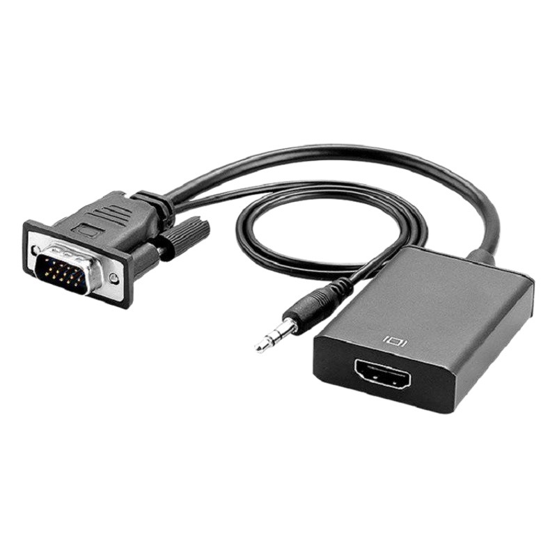 VGA a HDMI convertidor de computadora a TV cable adaptador de pantalla plana TV HD cable soporte fuente de alimentación con audio
