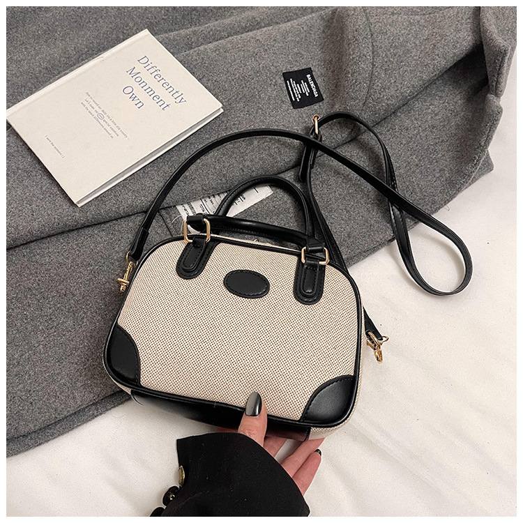 Bolso de nicho coreano de mujer de alto nivel, lino retro, bolso de hombro de viaje, nuevo tipo de bolso de viaje inclinado