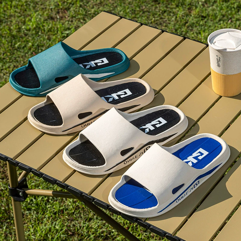 Летняя толстая подошва противоскользящая и износостойкая мужская тапочки для дома, внутренняя ванная комната на открытом воздухе