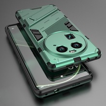 适用OPPO X6 Pro二合一防摔手机壳Find X6铠甲保护套支架精孔后壳