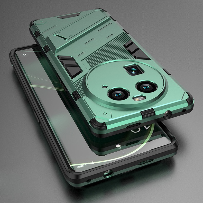 适用OPPO X6 Pro二合一防摔手机壳Find X6铠甲保护套支架精孔后壳