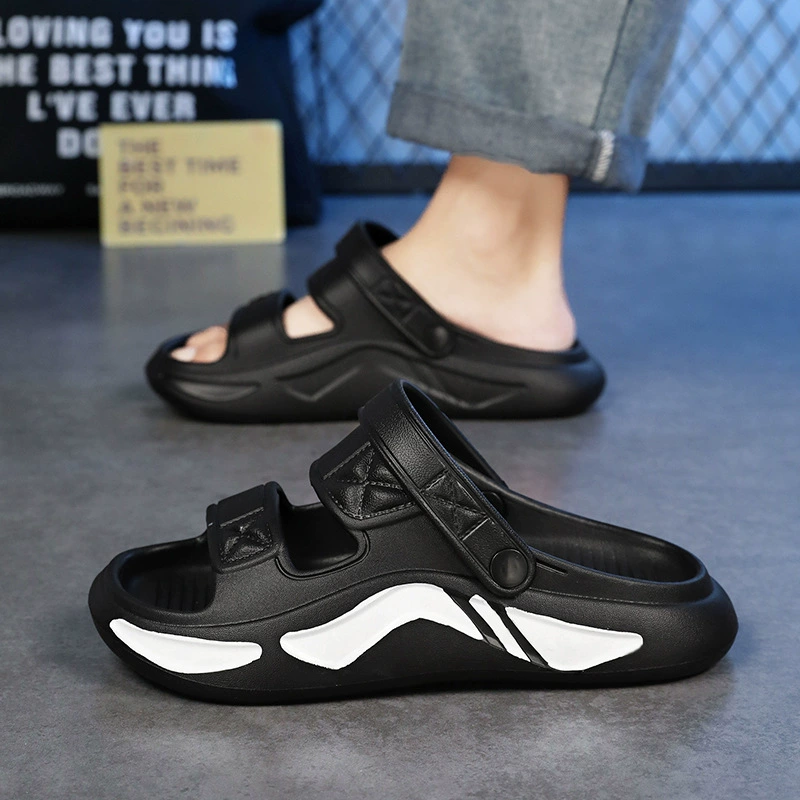 Дышащие сандалии и тапочки из ЭВА для мужчин, летние пляжные спортивные модные верхние домашние утолщенные мягкие подошвы