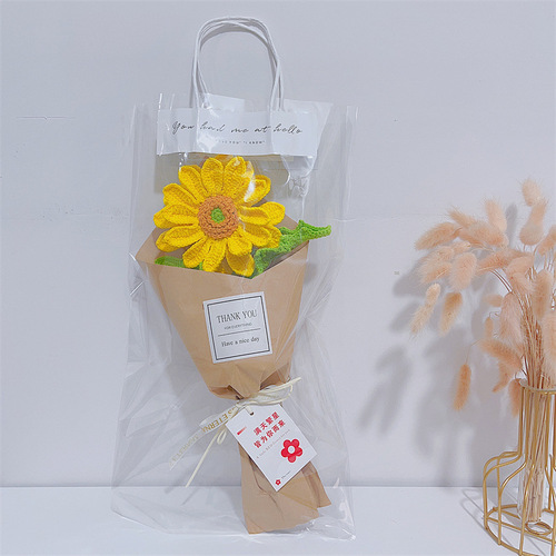 Creative gift small bouquet, sunflower artificial flower finished product, holiday gift for best friends and elders