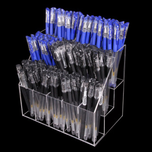 Transparent Acrylic Pen Holder Simple Display Stand Stationery Store Pencil Gel Pen Desktop Storage Box Display Pen Holder