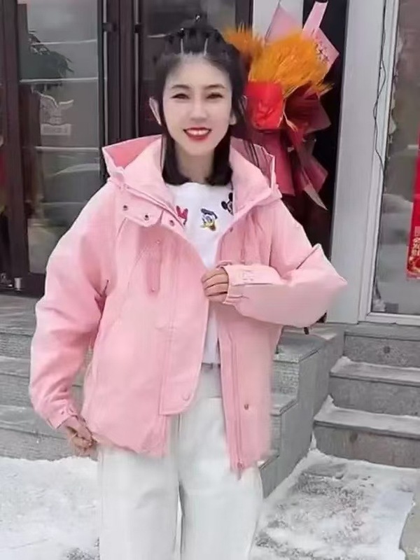 韩范休闲外套女潮款长袖连帽抽绳洋气小众时尚百搭宽松网红棒球服|undefined