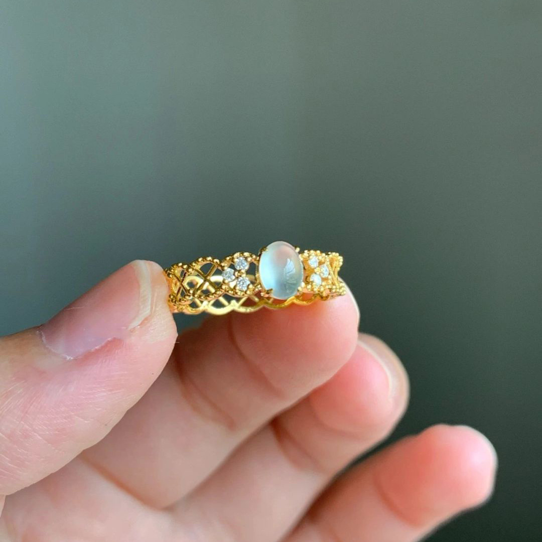 Vintage Gold Lace Ring For Women Adjustable Exquisite Statement_voghion.com