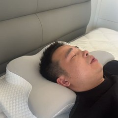 颈椎枕护颈椎慢回弹记忆棉枕头矫正驼背富贵包不塌陷枕芯蝶形设计