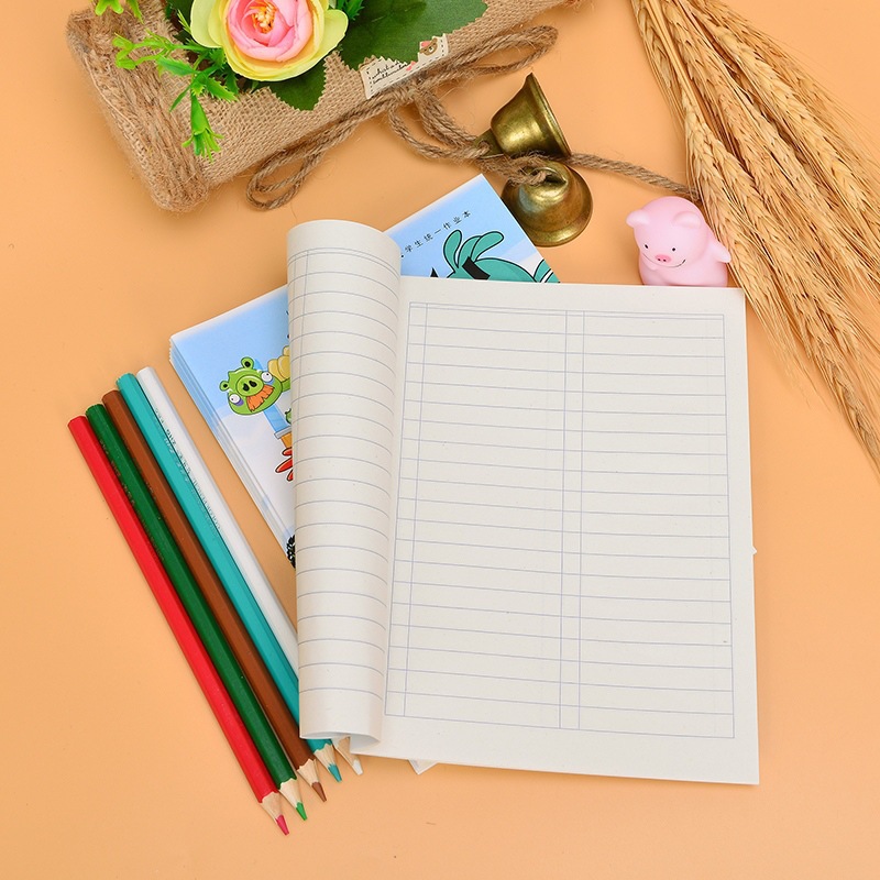 環美小學生作業本釘本課文英語數學雙行本田字本生字本單行本批發