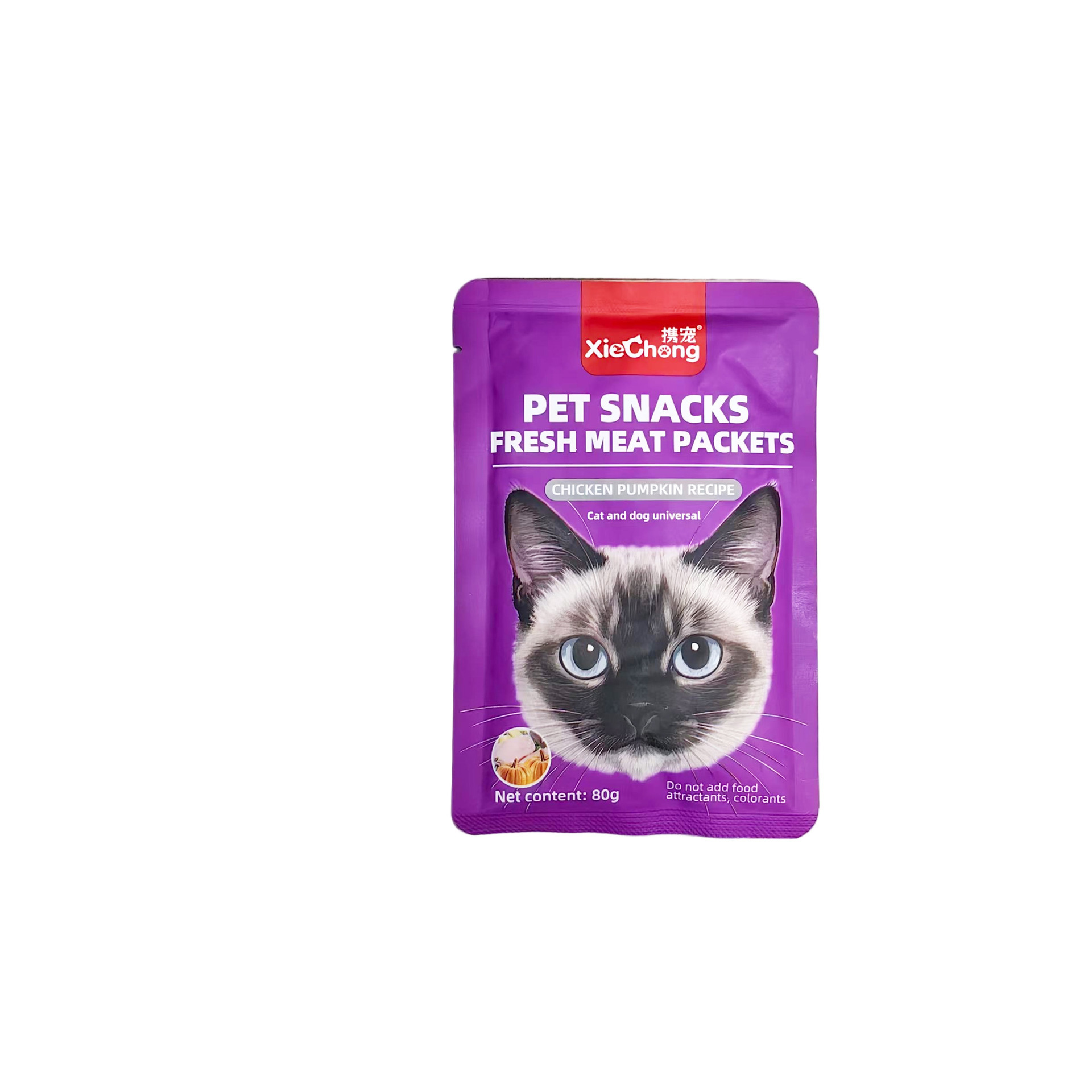 Paquete de alimentos básicos para gatos, paquetes frescos de alimentos húmedos para mascotas, paquetes de bocadillos para gatos, alimentos básicos para gatos, enlatados al por mayor.