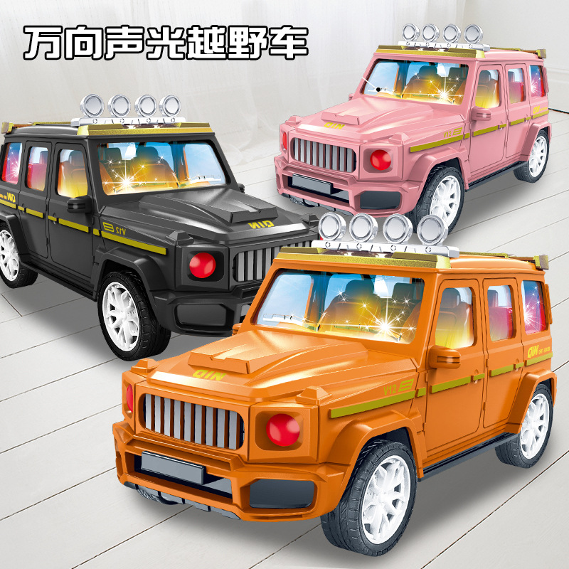 Vehículo todoterreno universal eléctrico para niños modelo de simulación iluminación musical coche niños y niñas puesto de juguetes al por mayor