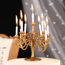 生日蛋糕蜡烛摆件欧美复古烛台装扮网红新款蜡烛装饰插件甜品装饰