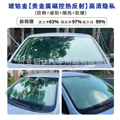 Automotive Film, Explosion-Proof Window Privacy Solar Film - 1x-15m-front-block-platinum-precious-metal-magnetically-controlled-thermal-reflection-1x-15m