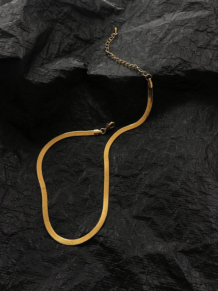 Necklace Classification Fashion Solid Color Titanium Steel Necklace 1 Piece