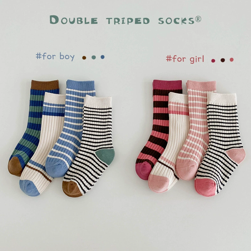 Детские knee socks для мужчин и женщин, оптовая торговля, осень, средняя длина, пряженый хлопок