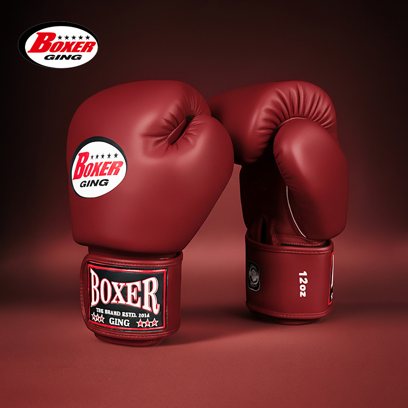 Boxing Gloves for Adults, Men and Women, Muay Thai, Sanda Fighting, Microfiber Leather Professional Boxing Gloves, Sandbag Fighting Competition, Thickeneded