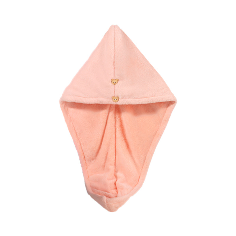 Gorro de ducha engrosado de secado rápido de microfibra súper absorbente toalla de secado al por mayor Gorro de secado de pelo de lana de coral de doble capa para mujeres