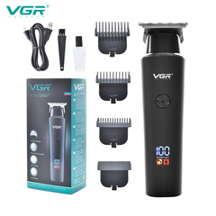 VGR937 electric clipper LCD hair clipper hair salon hair clipper oil head carving electric clipper 8 hours