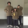 母子连帽加厚秋冬亲子装