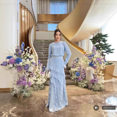 2025年ヨーロッパとアメリカの婦人服越境貿易新作アマゾン2025春夏無地シフォンスリムフィットチューブトップドレス