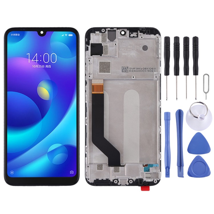 Aplicable a Xiaomi Mi Play TFT material LCD touch assembly con marco (color: negro)