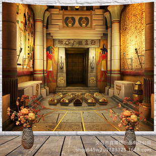Cross-border direct selling Egyptian style tapestry bedroom decoration hanging cloth porch wall cloth digital printing
