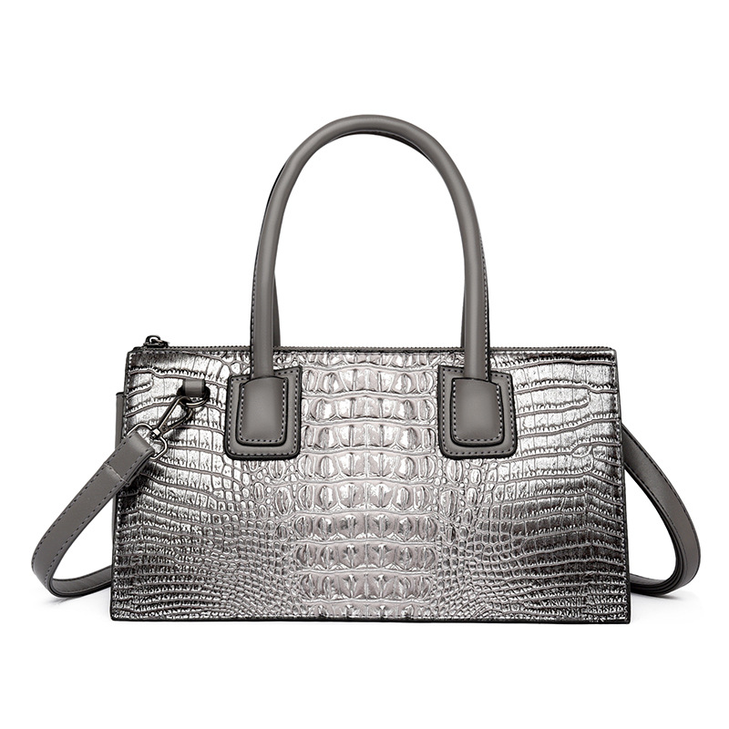 Bolsa de comercio exterior transfronteriza al por mayor bolsa de hombro europeo y americano de las nuevas mujeres casuales bolsa de cocodrilo patrón bolsa de gran capacidad