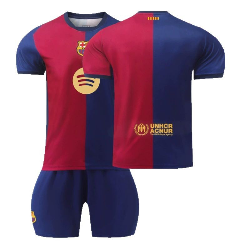 Conjunto de Uniforme de Fútbol 2425 Nuevo Jersey del Barcelona Local y Visitante Número 9 Lewandowski Número 10 Yarmar