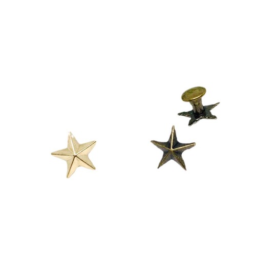 Hardware star alloy rivets for wholesale, DIY fashion shoes bags metal accessories flat convex star rivets