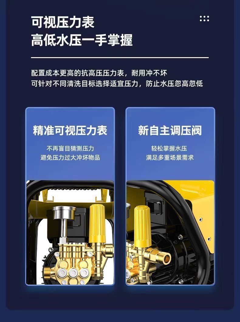 Giant Dragon Black Cat High-Pressure Car Washing Machine for Cleaning Gardens, Household Cleaning, Construction Sites, Powerful Vehicle Cleaning, Car Washing Pump