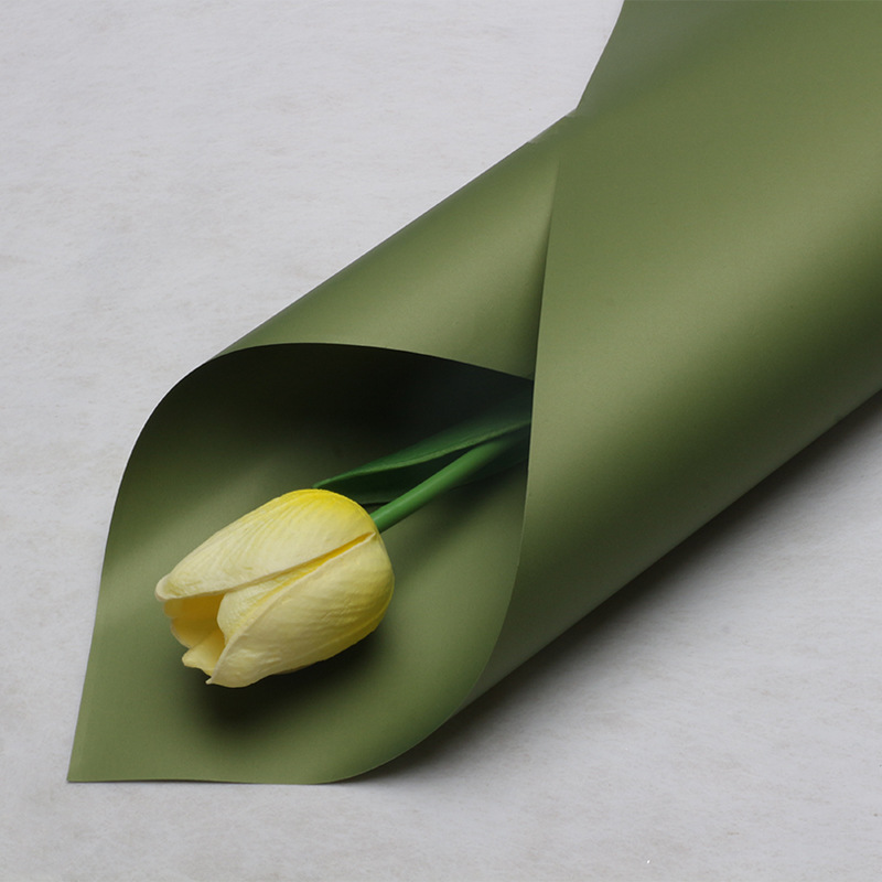 Huaxi Color sólido de doble cara Papel Ouya Material de embalaje de flores al por mayor Floristería Paquete de flores Material de flores Papel de embalaje de ramo