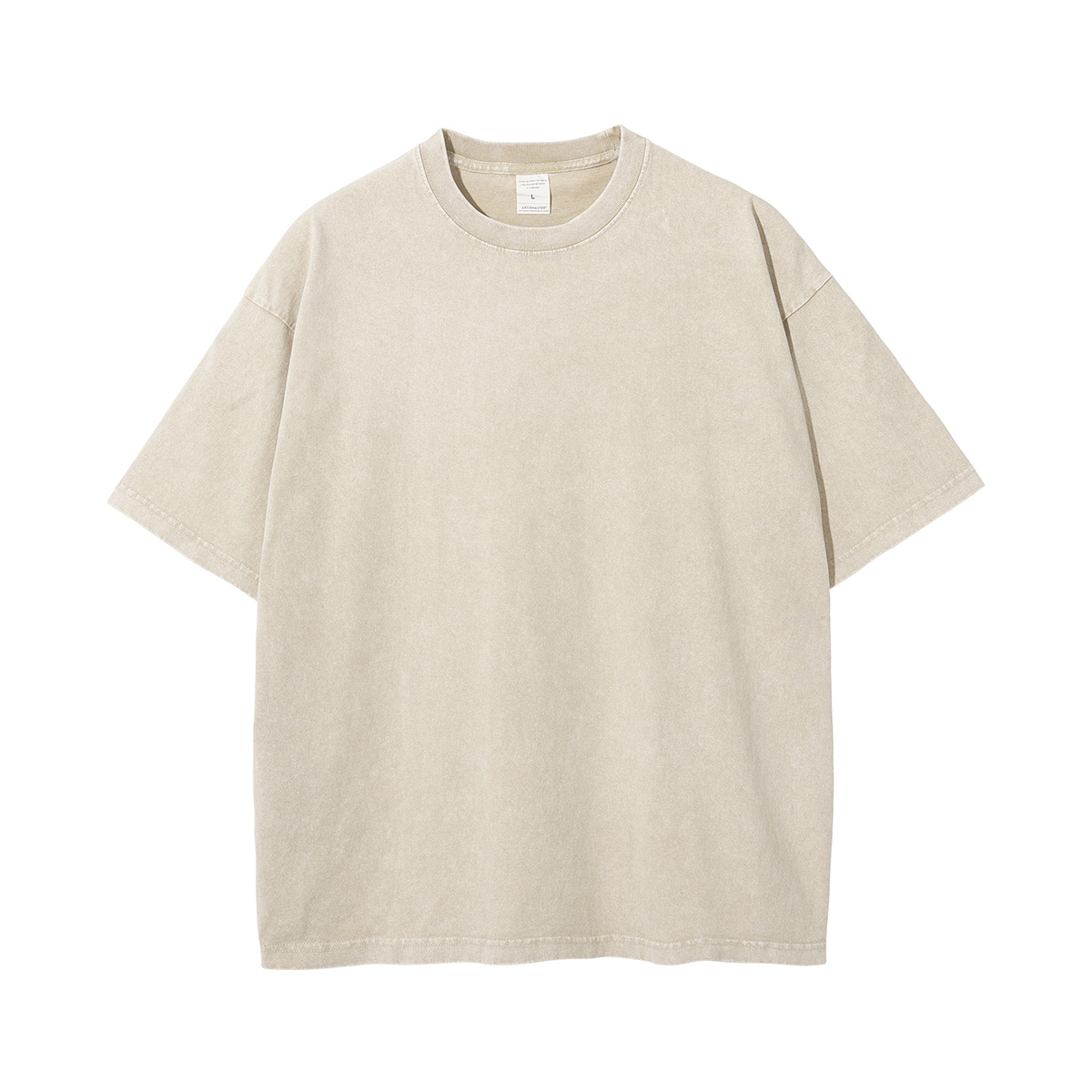 Nueva camiseta de manga corta para hombre, teñida con cera, estilo vintage, de marca americana de moda, retro, oversize, para parejas.