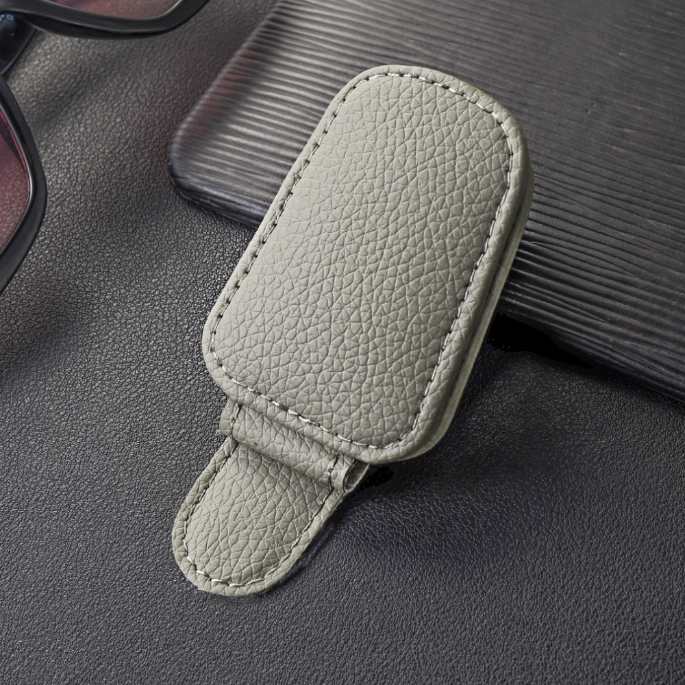 Car-Mounted Glasses Holder, Bill Holder, Suede Glasses Holder, Magnetic Sun Visor Holder, Amazon Cross-Border Trade Wholesale