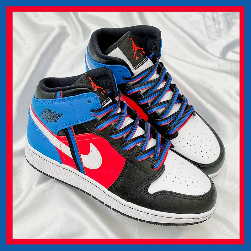 宝婕 Nike Air Force 1, Air Jordan 1, шнурки, три цвета