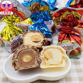 俄罗斯混合奶罐巧克力味零食榛仁夹心糖牛奶巧克力零食批跨境专卖