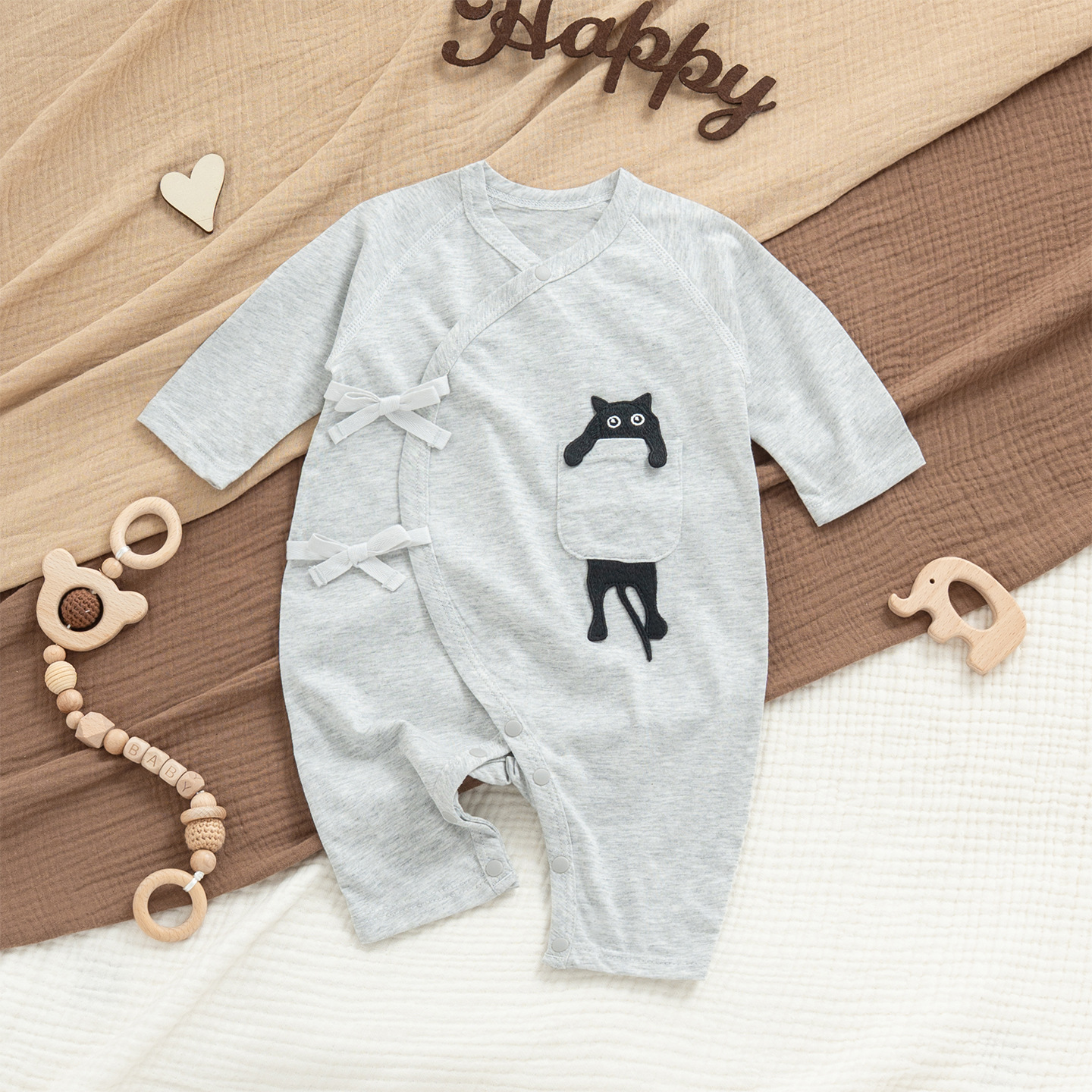 Ultra-thin pocket cat bodysuit (1 piece)