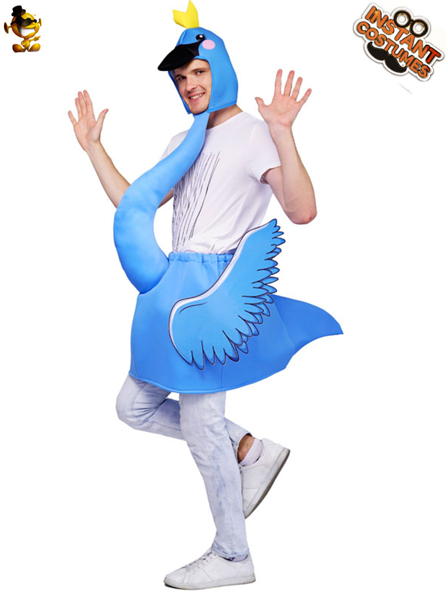 Carnaval de Halloween azul Flamingo cos traje etapa rendimiento divertido ropa para adultos