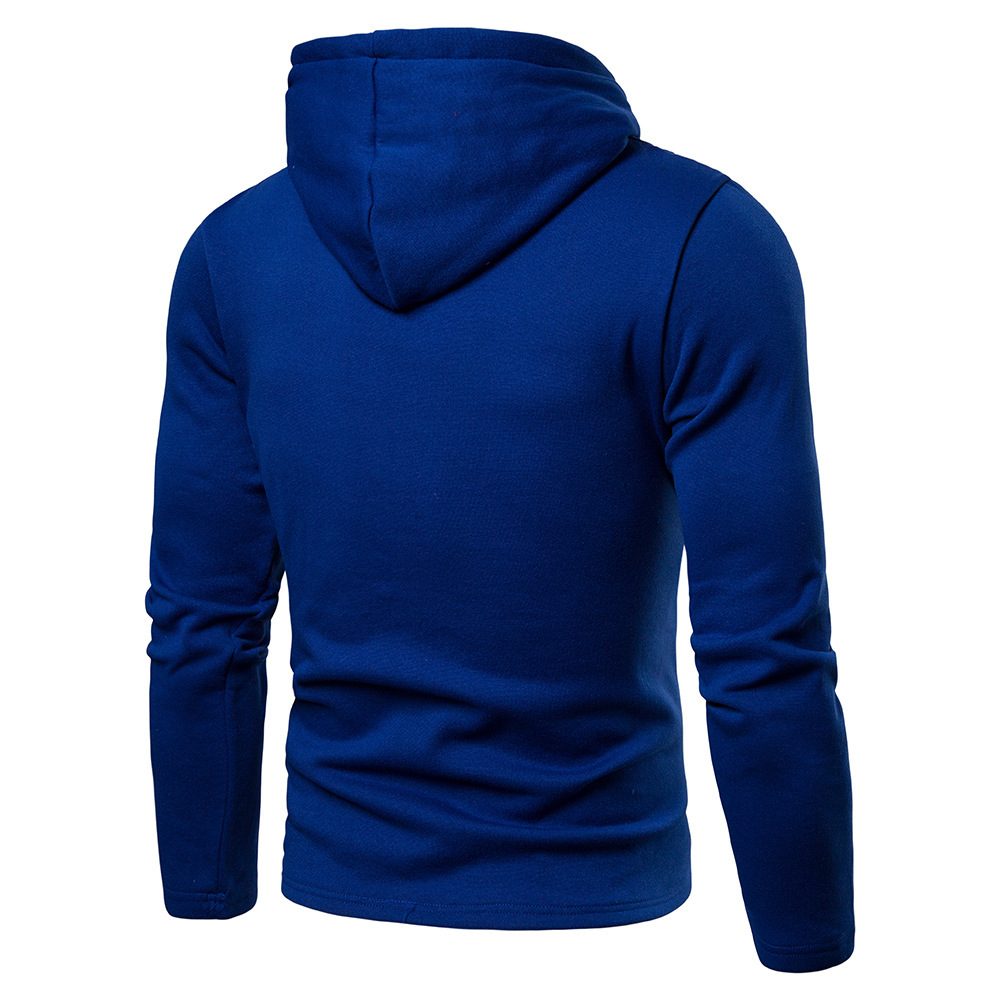 2024 Autumn/Winter New Men's Creative Spliced Sleeve Casual Fashion Hooded Large Sweater_senzul.com