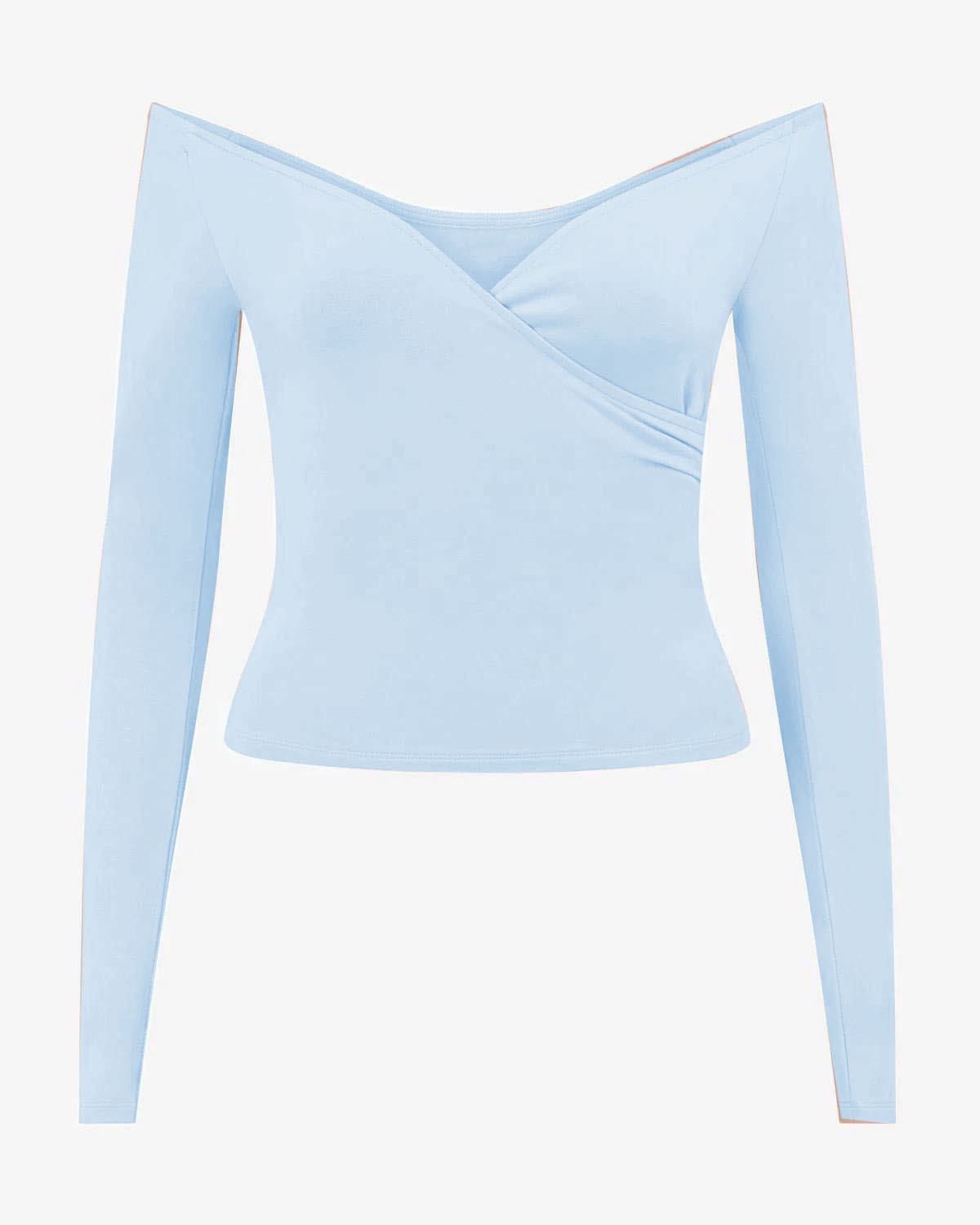 Comercio exterior de Europa y Estados Unidos Yoga transfronterizo de manga larga mujer con cojín de pecho de alta elasticidad y secado rápido envuelto en el pecho antichoque deportivo de acondicionamiento físico camisa de cuello V image 8