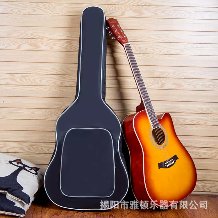 吉他加棉背包41寸40寸民谣木吉他通用琴包黄边芬达包加厚双肩琴包