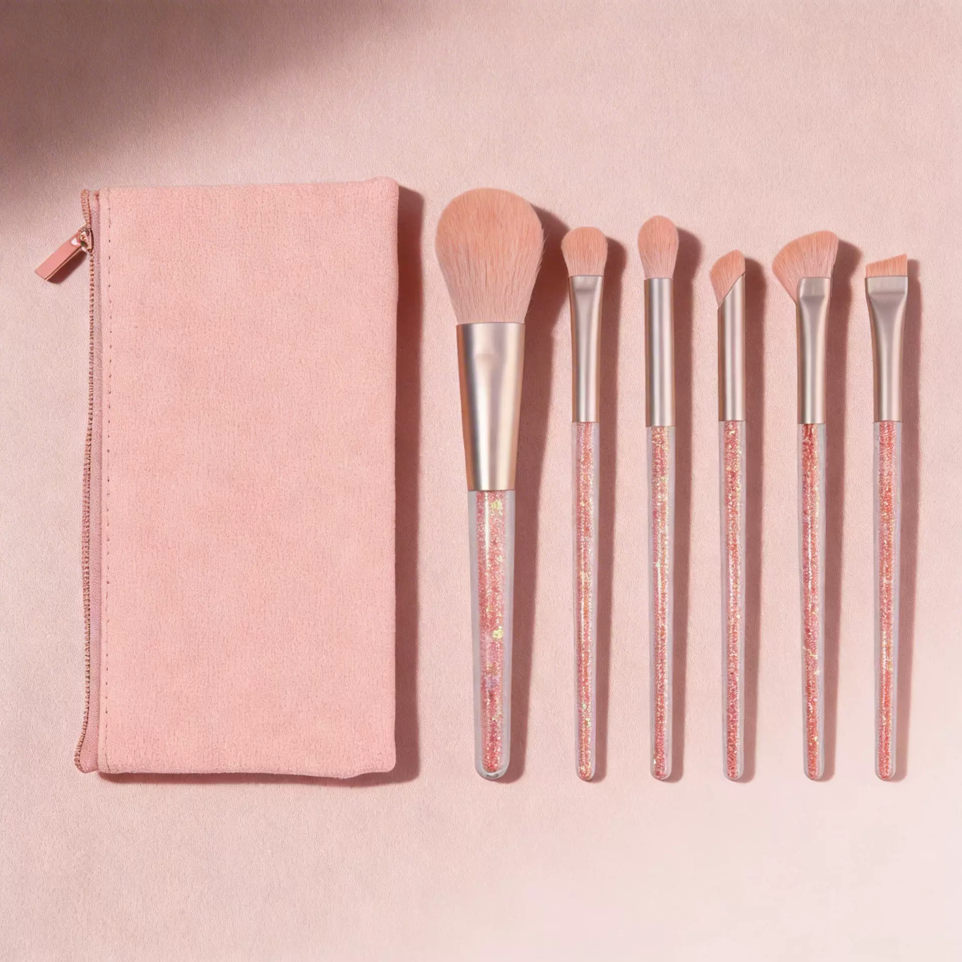 沧州化妆刷刷包便携6支装新手腮红刷眼影刷鼻影刷遮瑕刷化妆包